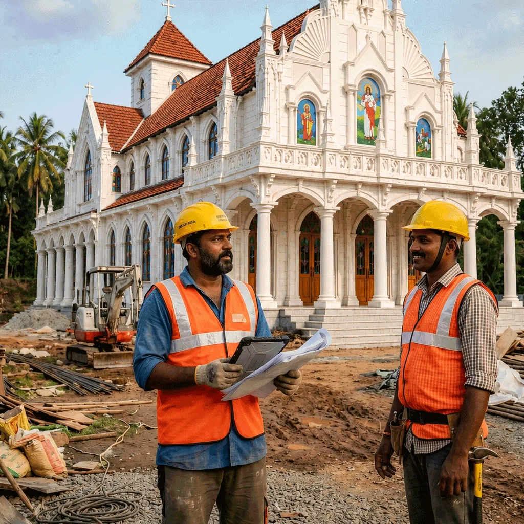 Marymatha Builders church construction team
